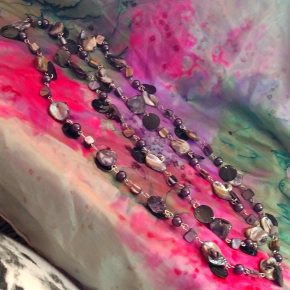 46" mother of pearl necklace